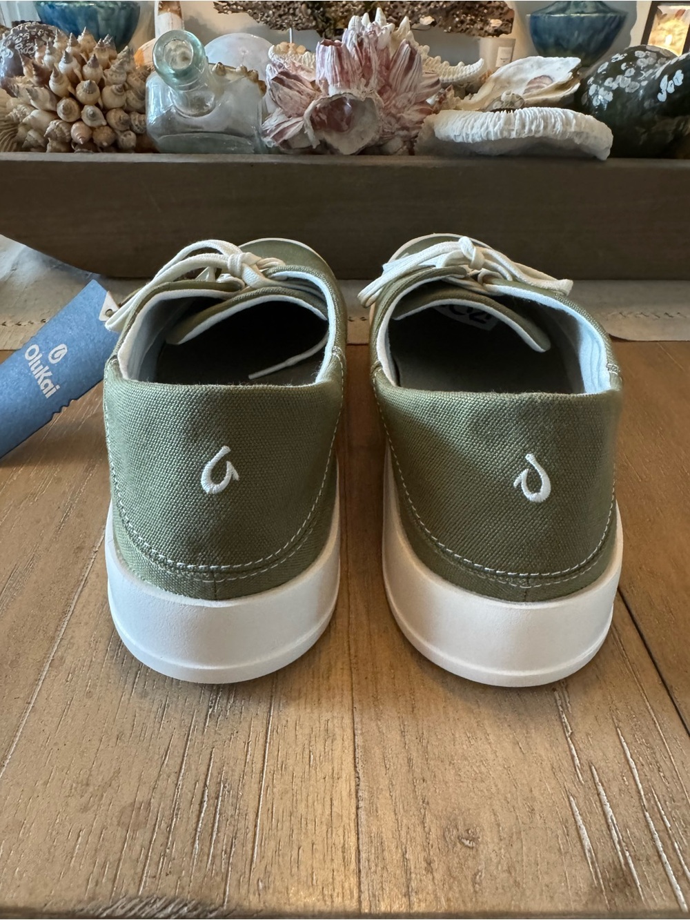 OluKai Tradewinds Everyday Lace-Up Sneakers Desert Moss Green, NWT Men’s Size 12 - Picture 8 of 13